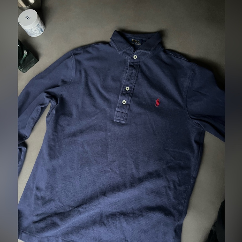 Polo Ralph knit long sleeve polo. size M